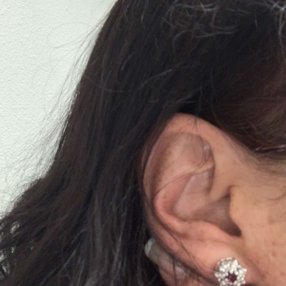 Diamonds and ruby earrings - Picture 9 of 13